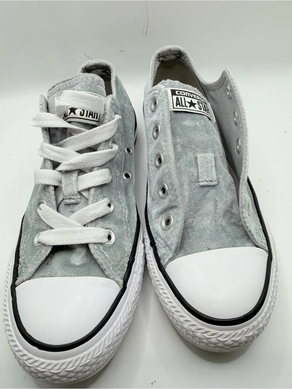 Converse Chuck Taylor All Star Low Top Sneakers - Light Gray suede